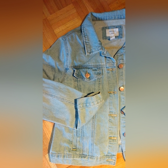 Forever 21 Denim Jean Jacket Women's size Large - Picture 5 of 6